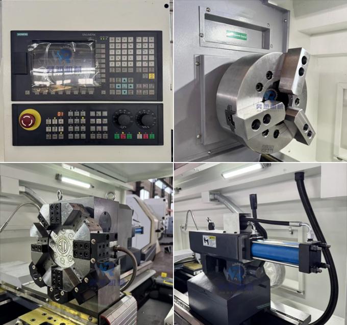 380V Ck6163 105mm স্পিন্ডল ড্রোর সহ অনুভূমিক স্বয়ংক্রিয় সিএনসি টার্ন মেশিন 1