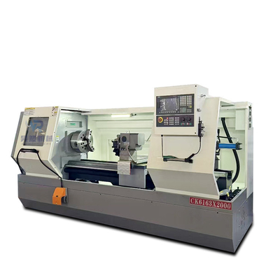 380V Ck6163 105mm স্পিন্ডল ড্রোর সহ অনুভূমিক স্বয়ংক্রিয় সিএনসি টার্ন মেশিন